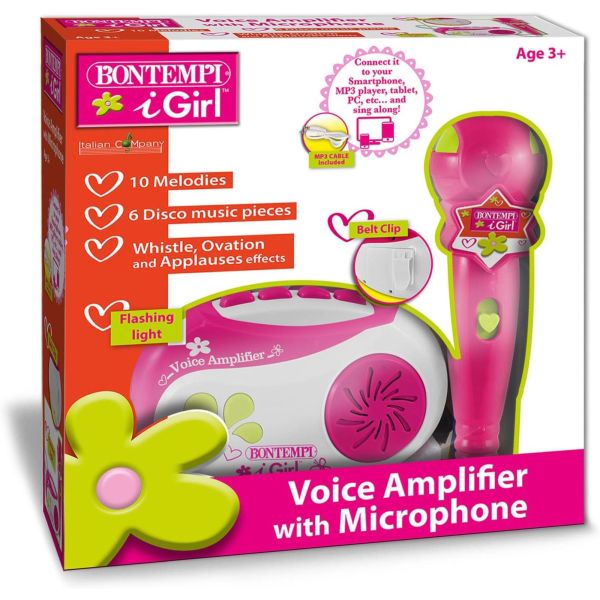 Amplificatore con Microfono e Connessione Mp3