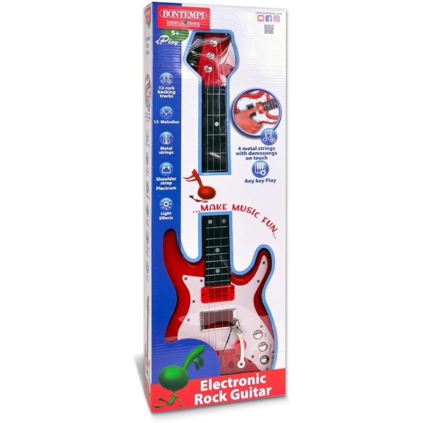 Electric guitar with shoulder strap