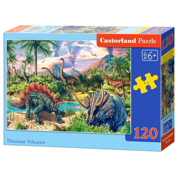 Puzzle da 120 Pezzi - Vulcani dei Dinosauri